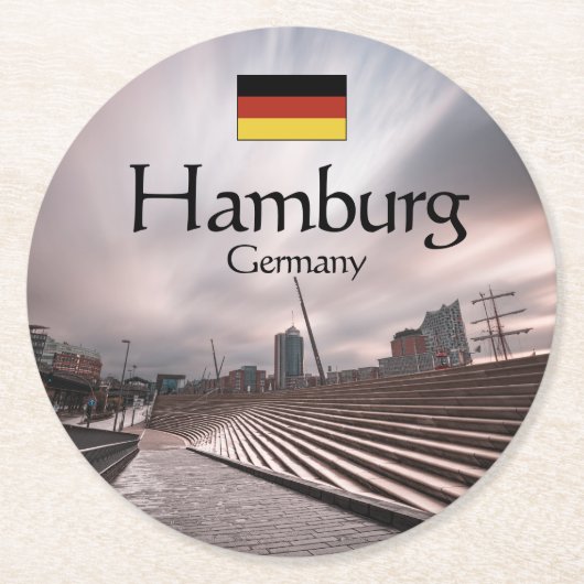 Hamburg Runder Pappuntersetzer (Vorderseite)