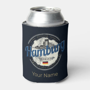 Hamburg Skyline Deutschland Vintag Holiday Souveni Dosenkühler