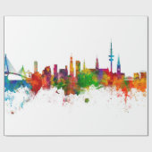 Hamburg Skyline Geschenkpapier (Flach)