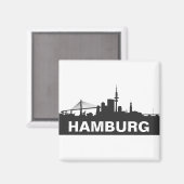 Hamburg Skyline Kühlschrank Magnet (Vorderseite/Rückseite)