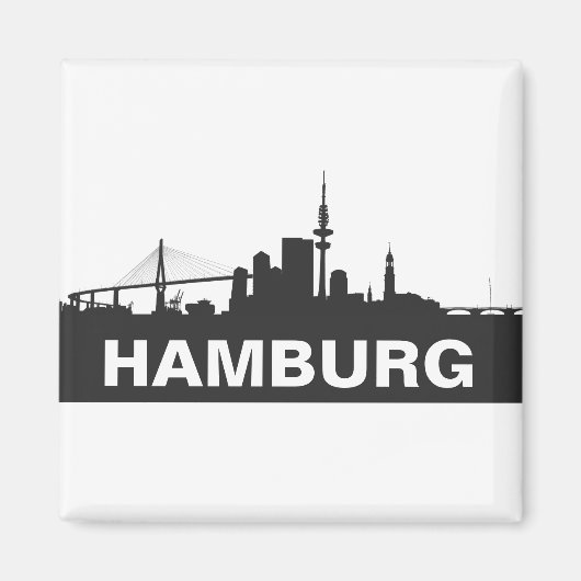 Hamburg Skyline Kühlschrank Magnet (Vorne)