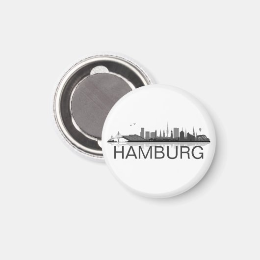 Hamburg Skyline Kühlschrank Magnet (Vorderseite/Rückseite)