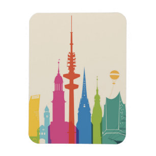 Hamburg Skyline Magnet