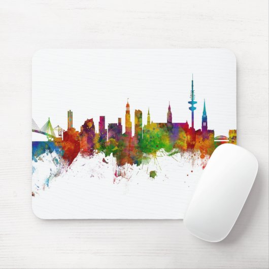 Hamburg Skyline Mousepad (Mit Mouse)