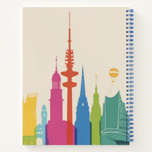 Hamburg Skyline Notizblock (Rückseite)