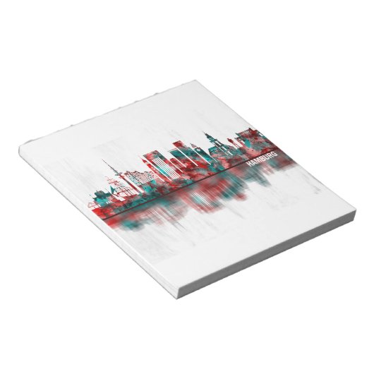 Hamburg Skyline Notizblock (angewinkelt)