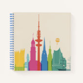 Hamburg Skyline Notizblock (Vorderseite)