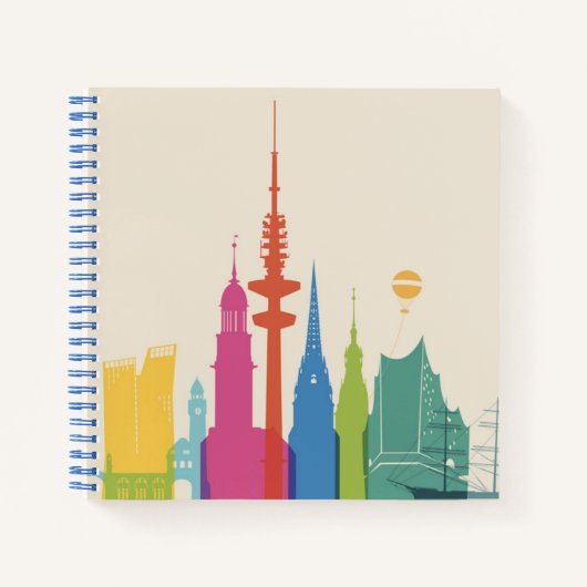 Hamburg Skyline Notizblock (Vorderseite)