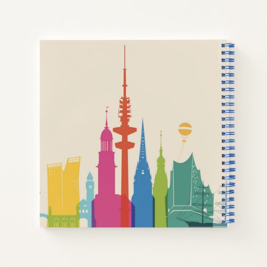 Hamburg Skyline Notizblock (Rückseite)