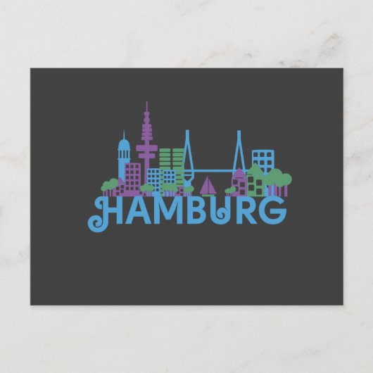 Hamburg Skyline Post Cards Postkarte (Vorderseite)