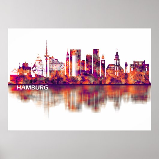 Hamburg Skyline Poster (Vorne)
