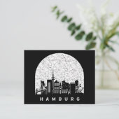 Hamburg Skyline Postkarte (Stehend Vorderseite)