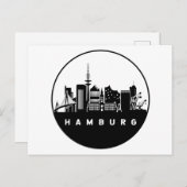 Hamburg Skyline Postkarte (Vorne/Hinten)