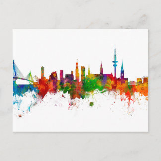 Hamburg Skyline Postkarte