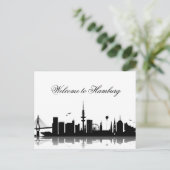 HAMBURG Skyline - Postkarte / Grußkarte (Stehend Vorderseite)