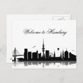 HAMBURG Skyline - Postkarte / Grußkarte (Vorne/Hinten)