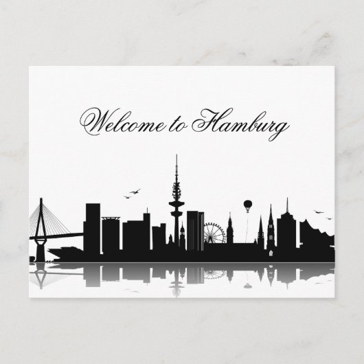 HAMBURG Skyline - Postkarte / Grußkarte (Vorderseite)