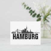 HAMBURG Skyline - Postkarte / Grußkarte (Stehend Vorderseite)