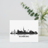 HAMBURG Skyline - Postkarte / Grußkarte (Stehend Vorderseite)