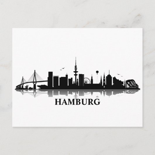 HAMBURG Skyline - Postkarte / Grußkarte (Vorderseite)