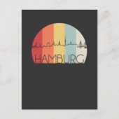 Hamburg Skyline Retro Postkarte (Vorderseite)