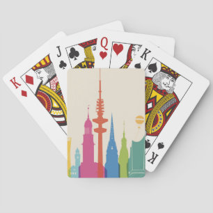 Hamburg Skyline Spielkarten