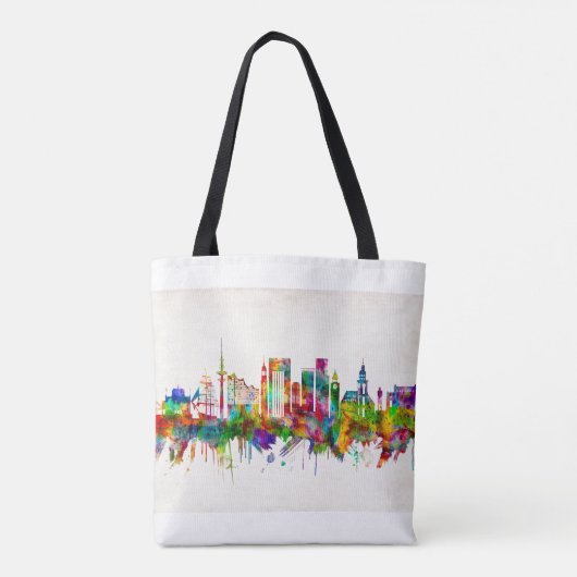 Hamburg Skyline Tasche (Rückseite)