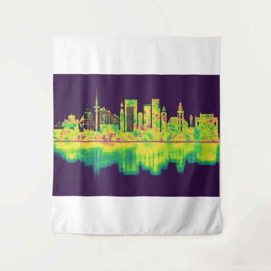 Hamburg Skyline Wandteppich (Vorderseite)
