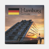 Hamburg Souvenir Magnet (Vorne)