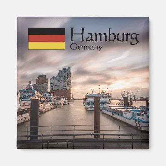 Hamburg Souvenir Magnet (Vorne)
