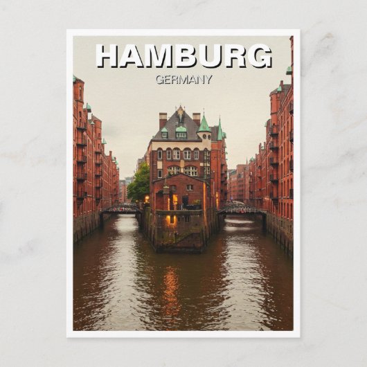 Hamburg Speicherstadt Deutschland - Reise Postkarte (Vorderseite)