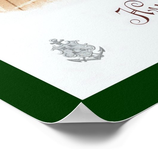 Hamburg ~ SS Graf Waldersee ~Shuffleboard Poster (Ecke)