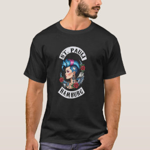 Hamburg St. Pauli Reeperbahn Hafen Seemann Tätowie T-Shirt