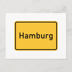 Hamburg - Straßenzeichen Postkarte