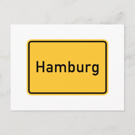 Hamburg - Straßenzeichen Postkarte (Vorderseite)