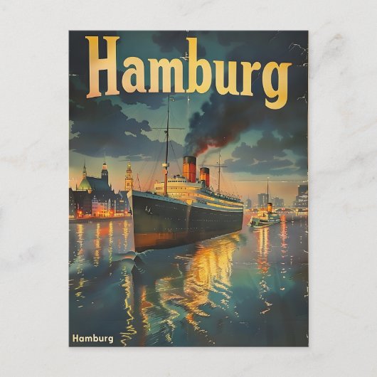 Hamburg Vintag Postkarte (Vorderseite)