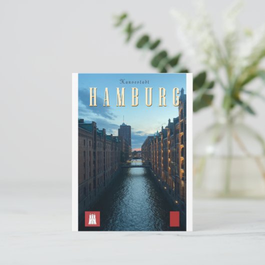 Hamburg Vintage Postkarte (Stehend Vorderseite)