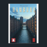 Hamburg Vintage Postkarte<br><div class="desc">Vintages Postkartendesign aus einem Foto,  das ich in Hamburg gemacht habe.</div>