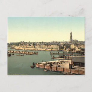 Hamburg vom Wachturm, Deutschland Postkarte