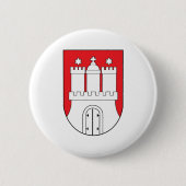 Hamburg-Wappen Button (Vorderseite)