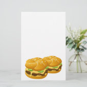 Hamburger-2 Stationery Briefpapier (Stehend Vorderseite)
