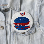 Hamburger 4. Juli Glitzer Button (Beispiel)