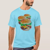 Hamburger Aktive Bekleidung, originelles Pop Kunst T-Shirt (Vorderseite)