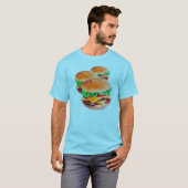 Hamburger Aktive Bekleidung, originelles Pop Kunst T-Shirt (Vorne ganz)