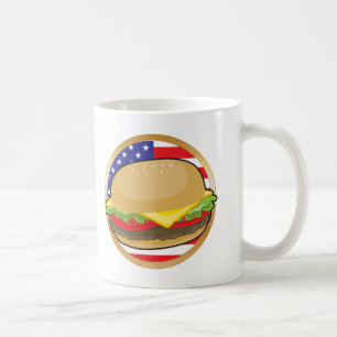 Hamburger-amerikanische Flagge Kaffeetasse