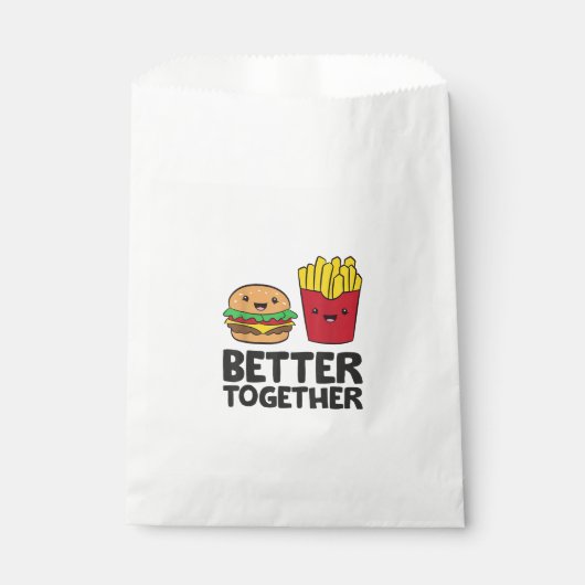 Hamburger and French Fries Love Fast Food Better T Geschenktütchen (Vorderseite)