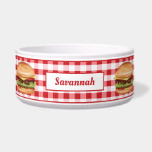 Hamburger auf Red Gingham mit benutzerdefiniertem 