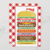 Hamburger Barbecue Einladung (Vorne/Hinten)