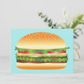 Hamburger Barbecue Party Einladung (Stehend Vorderseite)