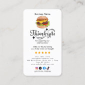 Hamburger Bewertungs-QR-Code Visitenkarte (Rückseite)